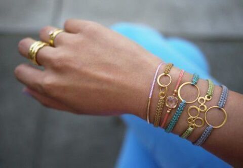 bracelets on the arm as amulets of good luck